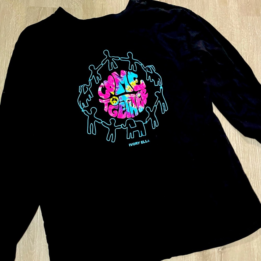 Ivory Ella shirt long sleeve black